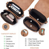 POIUGOYA Small Crossbody Bags for Women Trendy,Leather Triple Compartment Cell Phone Crossbody Wallet Purses with Card Slots