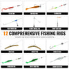 PLUSINNO 264/397Pcs Fishing Accessories Kit, Organized Fishing Tackle Box with Tackle Included, Fishing Hooks, Fishing Weights Sinkers, Swivels, Beads, Fishing Gear Set Equipment for Bass Trout