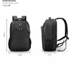 Swissdigital Design Travel Laptop Backpack, College Laptops Backpack with USB Charging Port for Men and Women Fits 16 Inch Notebook, Black | ANDWIL