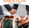 Qfun 120 Set Snap Fasteners Kit for Leather 12Mm Metal Button Snaps Press Studs with 4 Setter Tools, 1 Hammer, 4 Color Leather Snaps for Clothes, Jackets, Jeans Wears, Bracelets, Bags