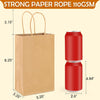 XPCARE 200Pcs Paper Gift Bags 5.25X3.25X8.25'',Gift Wrap Bags with Handles Brown Kraft Paper Bags for Small Business Paper Bags Bulk for Birthday Party Favors Shopping Retail