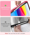 Hamile for Ipad 11Th 10Th Generation Case with Keyboard - 7 Colors Backlit Wireless Detachable Folio Keyboard Cover with Pencil Holder for Ipad 11-Inch A16 2025 10Th Gen 10.9 Inch 2022 (Pink)