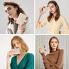 Small Wallet Women RFID Blocking Soft Leather Bifold Compact Card Holder Wallet for Women with Zipper Coin Pocket 4 ID Window