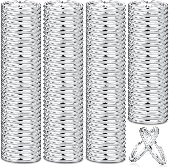 Paxcoo 100 Pack Keyrings, Split Key Rings Bulk for Keychain and Crafts (1 Inch)