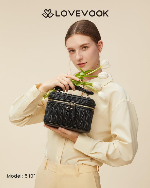 LOVEVOOK Crossbody Bags for Women, Quilted Crossbody Purses for Women, Small Shoulder Handbags for Daily, Work, Travel, Gifts