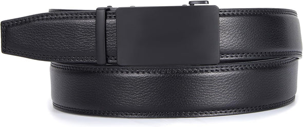 VATAN Men'S Belt Leather Ratchet Belt for Men Dress Casual Every Day with Adjustable Buckle, Trim to Fit