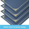 SUNEE Certificate Holders(Navy Blue, 30 Packs), Diploma Covers Gold Foil Border, for Letter Size 8.5X11 Certificates, Cardstock, Document Papers