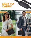 HOTOR Insulated Lunch Box for Men & Women - Leak-Proof Cooler Lunch Bag with 4 Pockets, Adjustable Strap, Ideal for Work, Picnic, Travel - Medium, Black, 10.2"×6.9"×8.5"