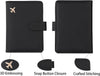 Melsbrinna Premium Leather Passport Holder Covers Case, Waterproof Rfid Blocking Travel Wallet Passport Holder with Pen Holder, Cute Passport Book for Women/Men