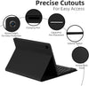 Case with Keyboard for Samsung Galaxy Tab A9 plus 11 Inch (SM-X210/X215/X216/X218),7 Color Rainbow Backlight Detachable USB-C Keyboard Magnetic Case with Pen Slot for Tablet A9+ 5G Black