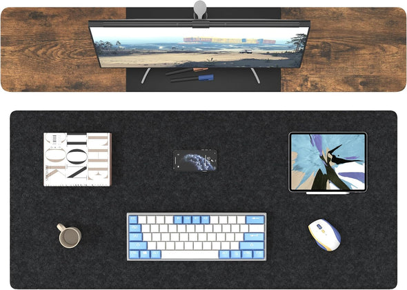 DAWNTREES Large Felt Desk Pad, 40''X16'' Full Desk Mouse Pad, Office Computer Desk Mat for Keyboard,100X40Cm Felt Desk Mat for Desk Pad Protector
