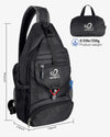 WATERFLY Packable Small Crossbody Sling Backpack Shoulder Chest Bag Daypack for Hiking Traveling