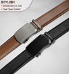 BULLIANT Men Belts 2 Pack,Ratchet Sliding Belt Adjustable for Gift Mens Dress Casual 1 3/8",Cut for Fit