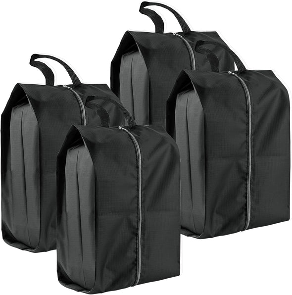 Shoe Bags for Travel, 4 Pack Extra Durable Travel Shoe Bags for Storage and Packing, Reusable Water-Proof Shoe Bag with Smooth Zipper, Portable Travel Essentials