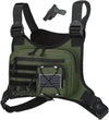 Outdoor Sports Chest Bag for Men, Chest Vest Holster Fits Most Pistols, EDC Travel Chest Pack for Running, Hiking