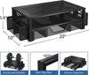 Simple Trending 2 Tier Metal Monitor Stand Monitor Riser and Computer Desk Organizer with Drawer and Pen Holder for Laptop, Computer, Imac, Black