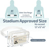 Veckle Clear Fanny Pack Stadium Approved - Clear Bag for Stadium Events Large Belt Bag for Women Transparent Waist Bag Crossbody with Adjustable Strap for Sports Concerts, White