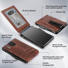 Umoven Wallet for Men - with Money Clip Slim Leather Slots Credit Card Holder RFID Blocking Bifold Minimalist Wallet (Top Layer Leather-Brown Red)