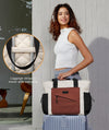 LOVEVOOK Tote Bag for Women, Puffer Bag and Work Bags with Zipper for Travel, Daily, School, Quilted Nurse Shoulder, 2Pcs
