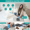 Vacuum Storage Bags with Electric Pump, 30 Pack (3 Jumbo/3 Large/12 Medium/12 Small) Vacuum Seal Space Saver Bags for Clothing, Pillows, Blanket, Bedding, Comforters