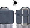 Ferkurn 17 17.3 Inch Laptop Bag Women Men Compatible with HP Envy Pavilion Omen/Lg Gram/Msi/Dell Inspiron Xps/Lenovo Thinkpad/Acer, Shoulder Strap Carrying Briefcase Messenger Computer Bag Case, Grey