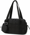 CAMTOP Mini Gym Bag for Women, Small Gym Tote Bag Puffy Quilted Sports Duffel Bag with Wet Compartment and Coin Purse Duffel Bags Dance Yoga Workout Bag
