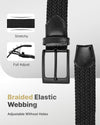 FAIRWIN Elastic Braided Stretch Mens Golf Casual Jeans Belts Woven 1 3/8" Nylon Work Belts for Men Pants Shorts