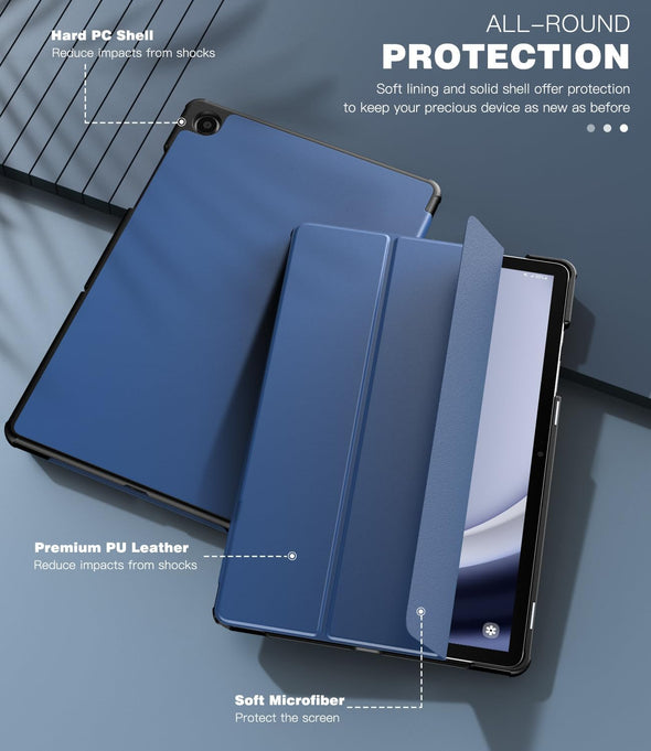 Timovo Case for Samsung Galaxy Tab A9+/A9 plus 11 Inch 2023, Slim Lightweight Stand Hard Back Shell Protective Cover for Galaxy Tab A9+ Tablet SM-X210/X216/X218, Auto Wake/Sleep, Navy Blue