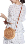 Rattan Summer Straw Beach Bag - Woven Wicker Basket Vacation Purse - Gifts for Women