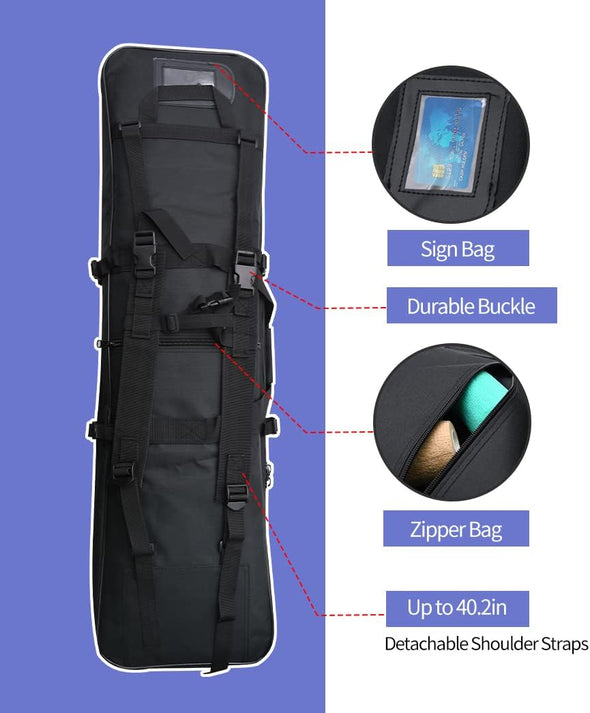 32"/37"/46" Rifle Bag, Black/Khaki/Green Tactical Long Rifle Backpack, Portable Shotgun Case for Firearm Storage and Transportation, Suitable for Outdoor Hunting Shooting