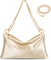 Women Satin Evening Handbag Wedding Prom Clutch Purse Formal Cocktail Party Clutches Shoulder Bag with 2 Bag Chains