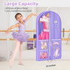 MISSLO Dance Garment Bags for Dancers 40" Garment Bags for Dance Costumes with 3 Pockets Cheer Uniform Garment Bag Hanging Kids Garment Bag for Competition, Travel, 3 Packs, Purple