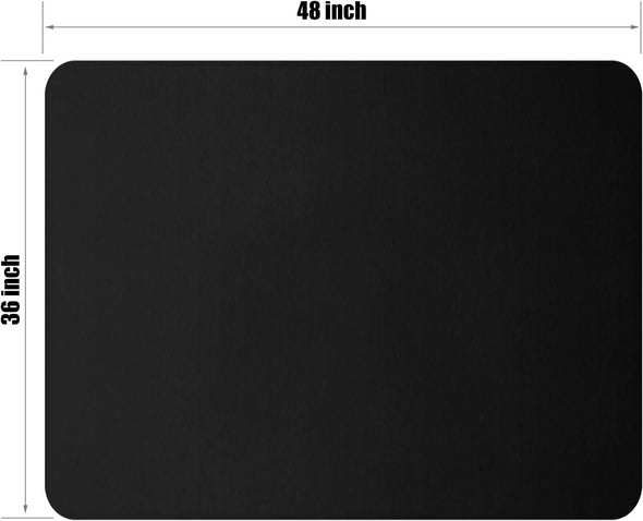 Kuyal Chair Mat for Hardwood Floor 36 X 48 Inches Rectangle Floor Mats Wood/Tile Protection Mat for Office & Home, Black