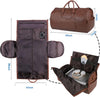 Seyfocnia Convertible Travel Garment Bag,Carry on Garment Duffel Bag for Men Women - 2 in 1 Hanging Suitcase Suit Business Travel Bag