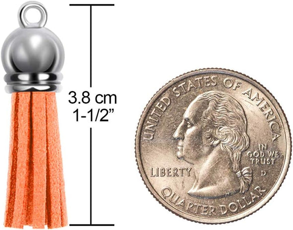 SIQUK 160 Pieces Keychain Tassels Leather Tassel Bulk for DIY Keychain and Craft, 32 Colors