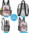 Clear Backpack for Stadium Events Clear Backpack 12X12X6 with Front Pocket for Concert Sport Fashion Women Backpack Events Work Travel