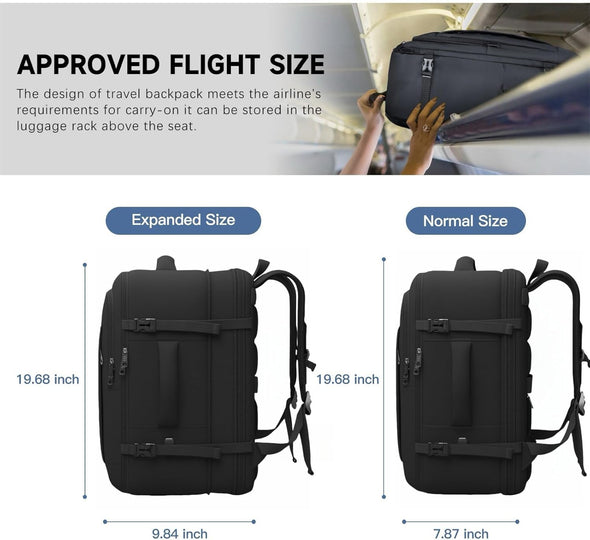Gieury 50L Expandable Carry On Travel Backpack Gieury 50L Expandable Carry On Travel Backpack