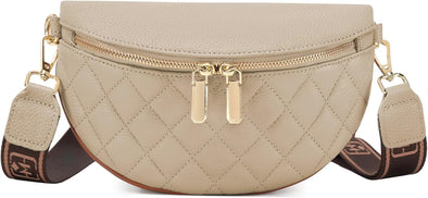 Eslcorri Small Crossbody Sling Bag for Women Trendy - Fanny Packs Leather Chest Belt Bum Bag anti Theft Purse for Travel