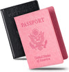 2 Pcs Passport Holders，Ultra Slim Passport Wallet，Pu Leather Passport Cover for Women and Men