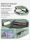 WESTBRONCO Wristlet Wallets for Women Nylon Quilted RFID Wallet with 3 Zipper Purse for Travel