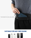 WATERFLY Running Belt Fanny Pack: Runner Marathon Jogging Waist Pack Sport Workout Exercise Fitness Phone Holder Belt for Men Women Jogger Slim Waistband Black