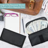 Money Bag, Money Wallet Organizer for Cash with 6 Zippered Pockets, Money Pouch, Bill Organizer, Cash Envelope Wallet Small Travel Holder for Budgeting, Currencies, Receipt, Coins, Coupons and Tips