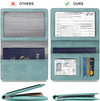 VIDIVICI Unisex 2Pk RFID Passport and Vaccine Card Holder Combo,Passport Holder-Black&Light Blue