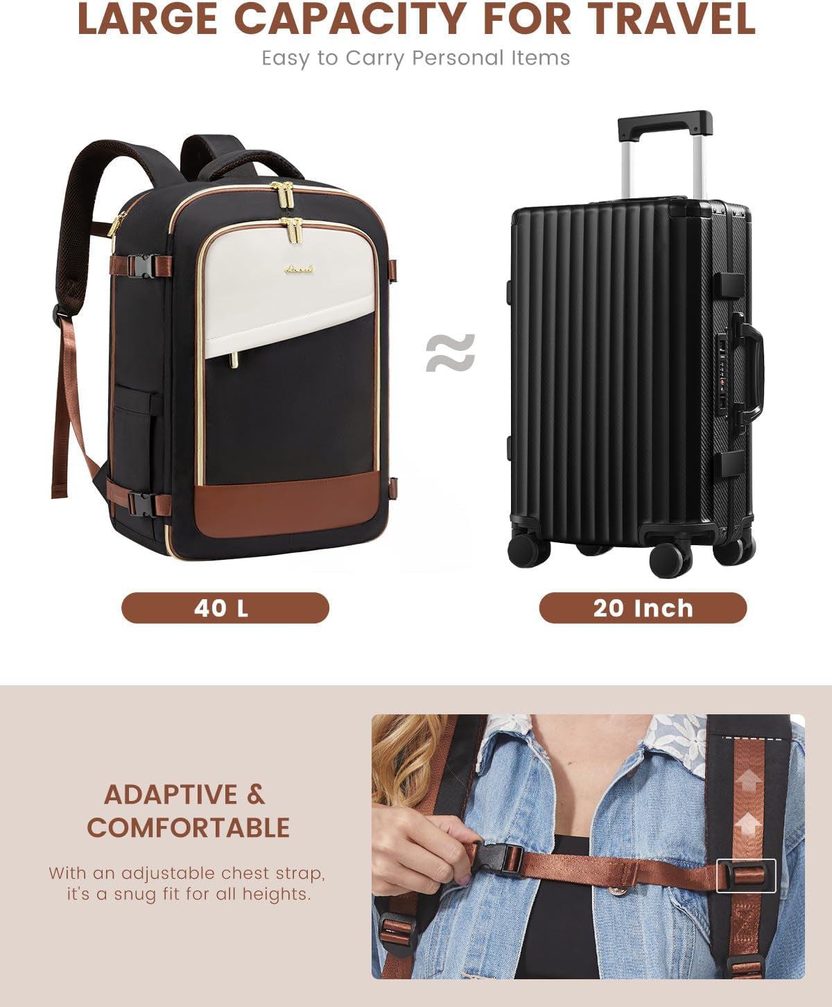 LOVEVOOK 40L TSA Travel Laptop Backpack – Kinzd LOVEVOOK 40L TSA Travel Laptop Backpack – Kinzd