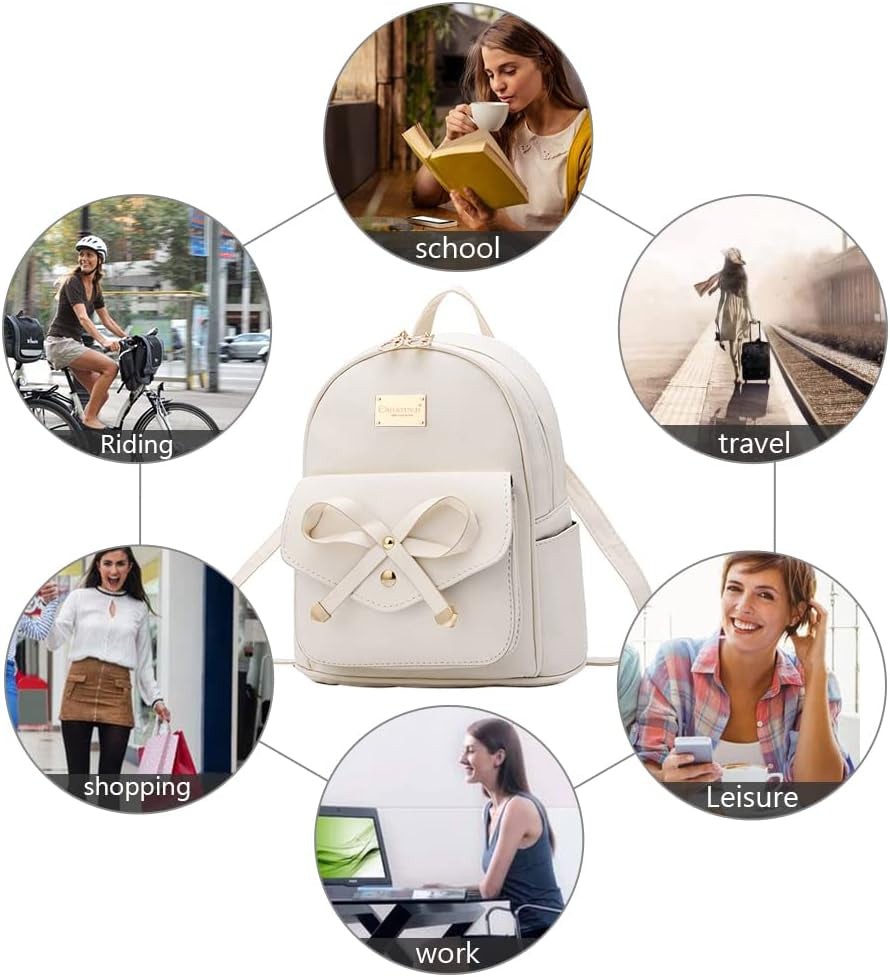 cute fake leather backpacks I IHAYNER Leather Backpack – Kinzd