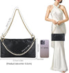 Women Satin Evening Handbag Wedding Prom Clutch Purse Formal Cocktail Party Clutches Shoulder Bag with 2 Bag Chains