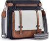 Crossbody Bags for Women,Multi Pocket Crossbody Purses Vegan Leather Shoulder Handbags Travel Purse Adjustable Strap