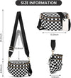 Bum Bags for Women Crossbody,Nylon Checkered Crossbody Bag Large Sling Bag Checkered Purse Oversized Slouchy Belt Bag