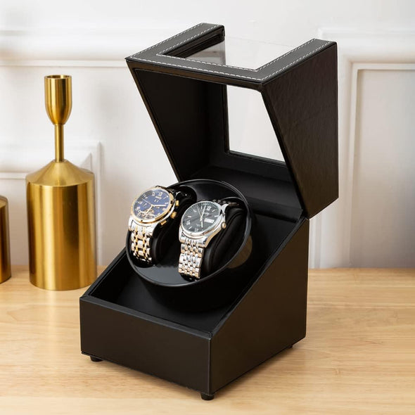 Watch Winder for Automatic Watches,Automatic Watch Winder Box,Double Watch Winder for Women'S and Men'S Watches with Quiet Japanese Mabuchi Motor
