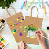 Small Brown Paper Bags with Handle Kraft Gift Bags 100 Pack, 5.25X3.25X8.25 Inch Small Gift Bag for Wedding, Christmas, Birthday Party Favors, Grocery, Craft, Retail Shopping, Goody, and Business